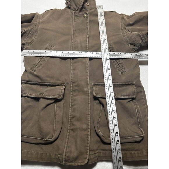 Cabela's Womens Brown Jacket Lined Sherpa Full Zip Collared Zip Size Small FLAWS - Picture 8 of 11